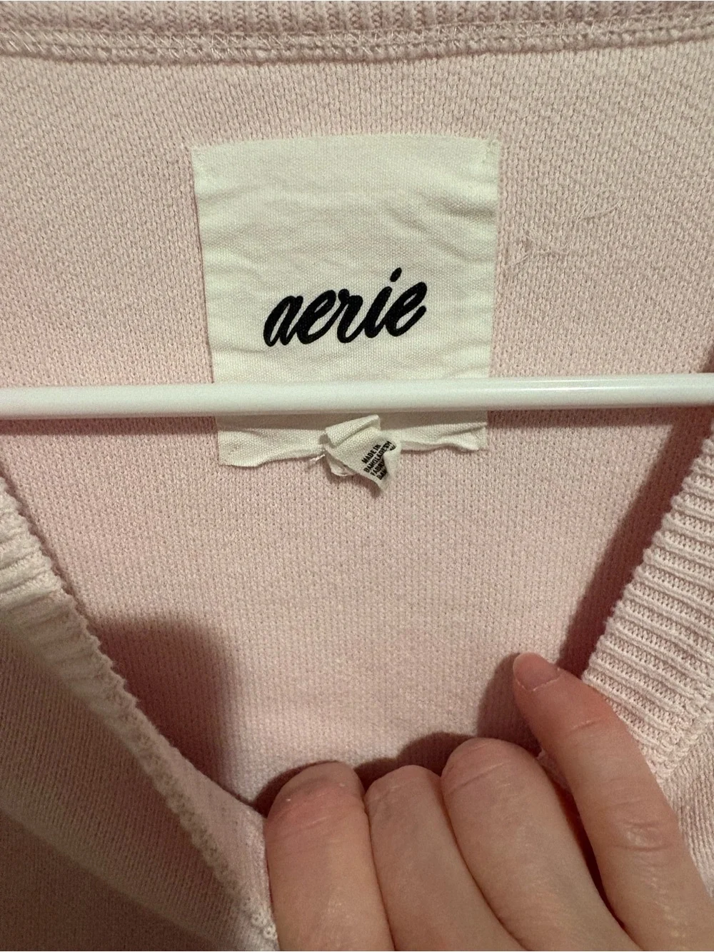 aerie Pastel Pink Crewneck Sweater